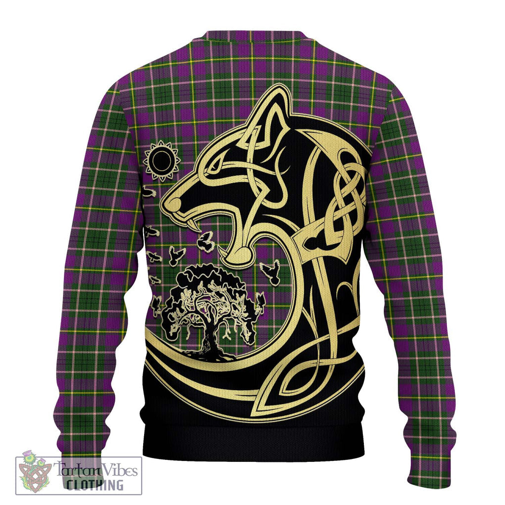 Taylor (Tailylour) Tartan Knitted Sweater with Family Crest Celtic Wolf Style - Tartan Vibes Clothing