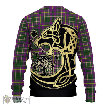 Taylor (Tailylour) Tartan Ugly Sweater with Family Crest Celtic Wolf Style