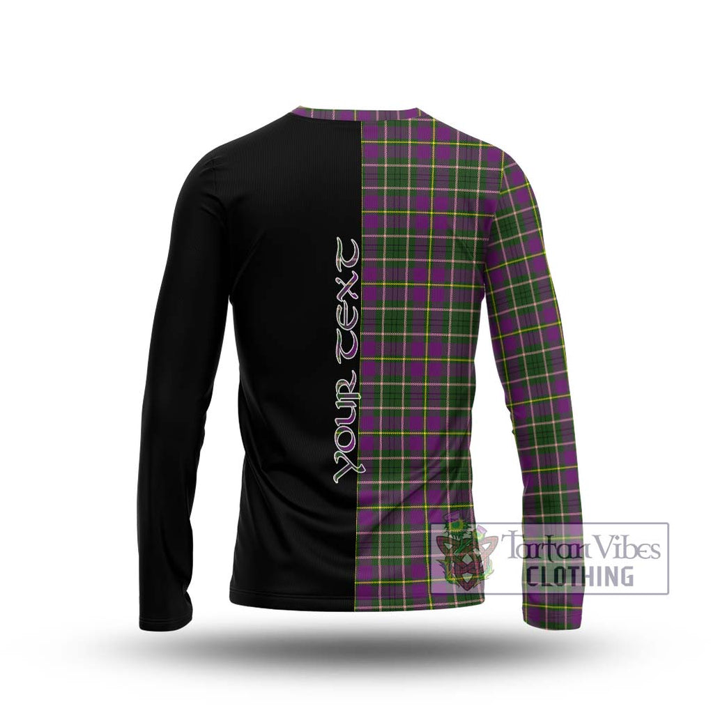 Taylor (Tailylour) Tartan Long Sleeve T-Shirt with Family Crest and Half Of Me Style - Tartanvibesclothing Shop