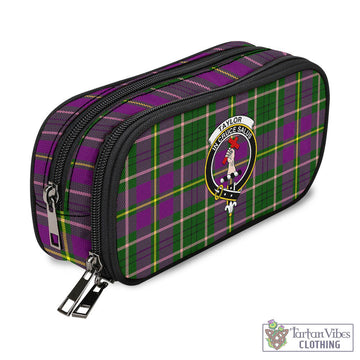 Taylor (Tailylour) Tartan Pen and Pencil Case with Family Crest