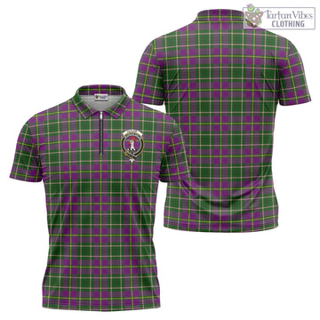 Taylor (Tailylour) Tartan Zipper Polo Shirt with Family Crest