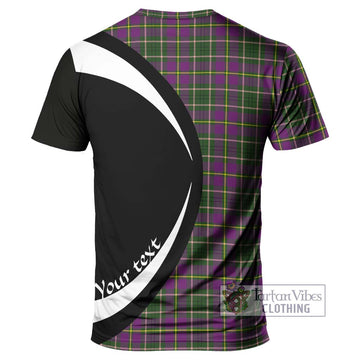 Taylor (Tailylour) Tartan T-Shirt with Family Crest Circle Style