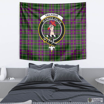 Taylor (Tailylour) Tartan Tapestry Wall Hanging and Home Decor for Room with Family Crest