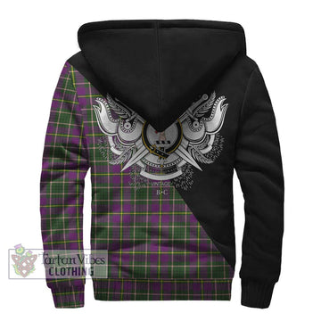 Taylor (Tailylour) Tartan Sherpa Hoodie with Family Crest and Military Logo Style