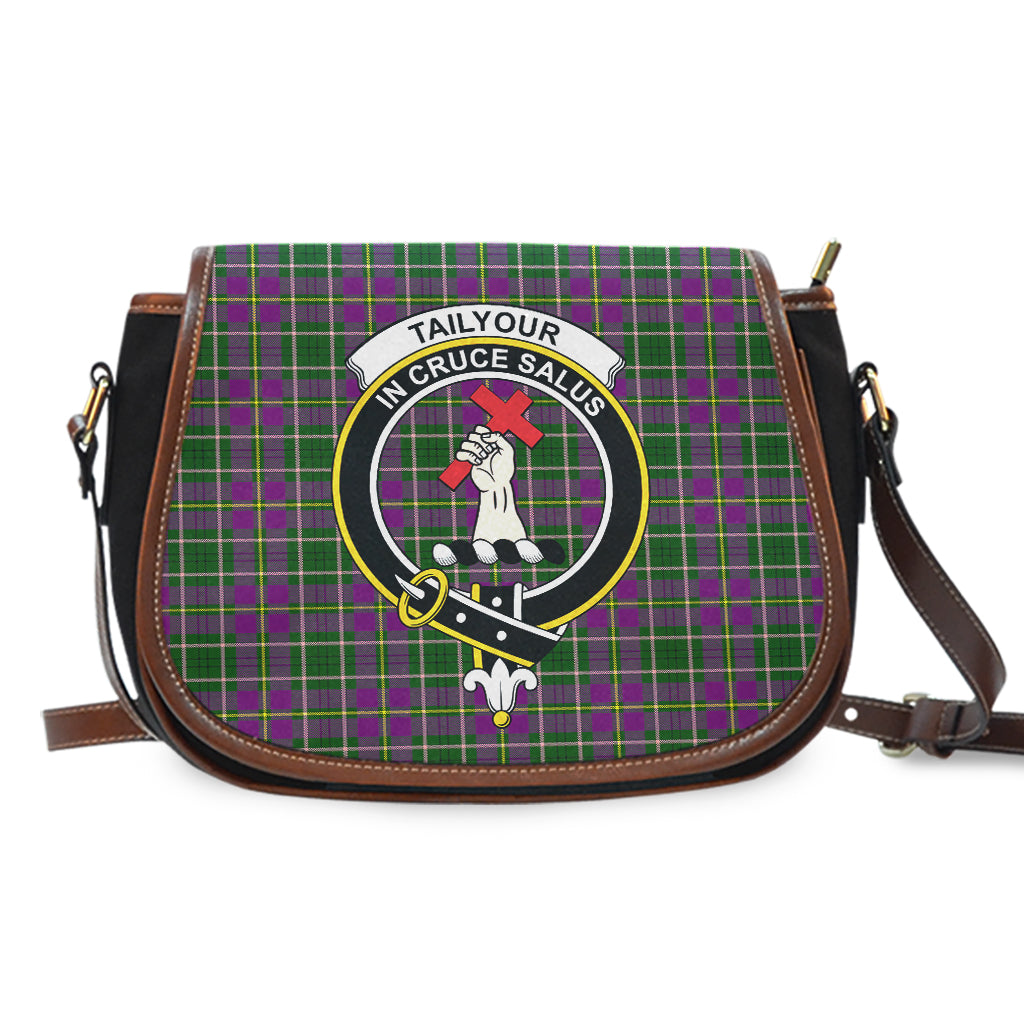 Taylor (Tailylour) Tartan Saddle Bag with Family Crest - Tartan Vibes Clothing