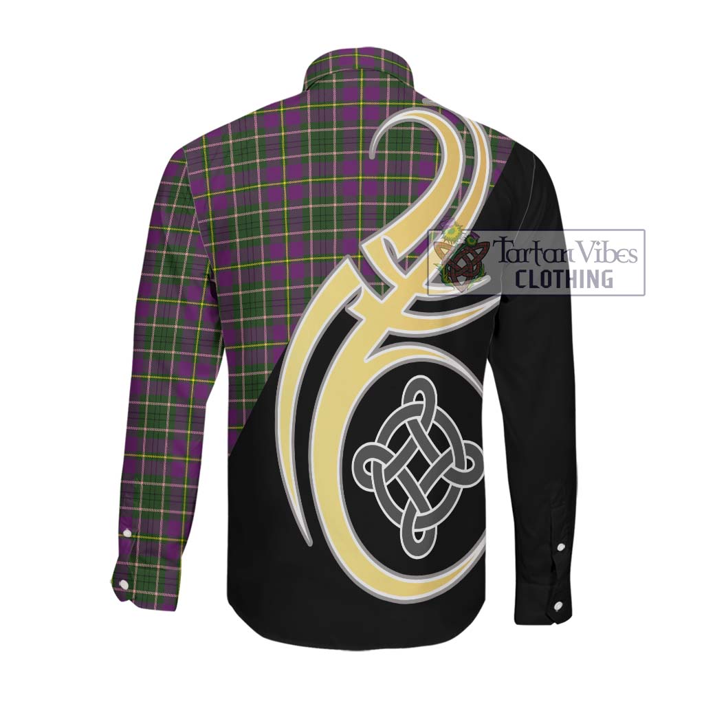 Taylor (Tailylour) Tartan Long Sleeve Button Shirt with Family Crest and Celtic Symbol Style Men's Shirt - Tartan Vibes Clothing