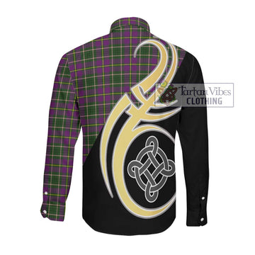 Taylor (Tailylour) Tartan Long Sleeve Button Shirt with Family Crest and Celtic Symbol Style