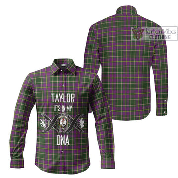 Taylor (Tailylour) Tartan Long Sleeve Button Shirt with Family Crest DNA In Me Style