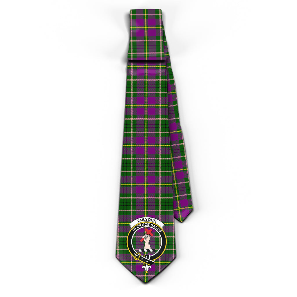 Taylor (Tailylour) Tartan Classic Necktie with Family Crest - Tartan Vibes Clothing