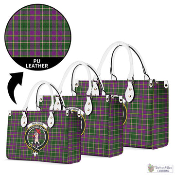 Taylor (Tailylour) Tartan Luxury Leather Handbags with Family Crest