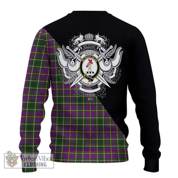 Taylor (Tailylour) Tartan Ugly Sweater with Family Crest and Military Logo Style