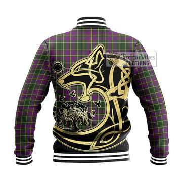 Taylor (Tailylour) Tartan Baseball Jacket with Family Crest Celtic Wolf Style