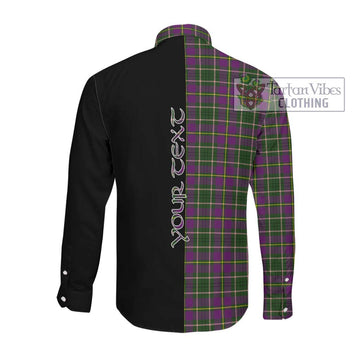 Taylor (Tailylour) Tartan Long Sleeve Button Shirt with Family Crest and Half Of Me Style