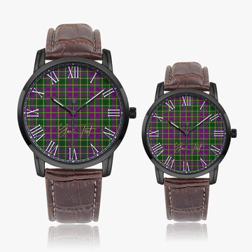 Taylor (Tailylour) Tartan Personalized Your Text Leather Trap Quartz Watch