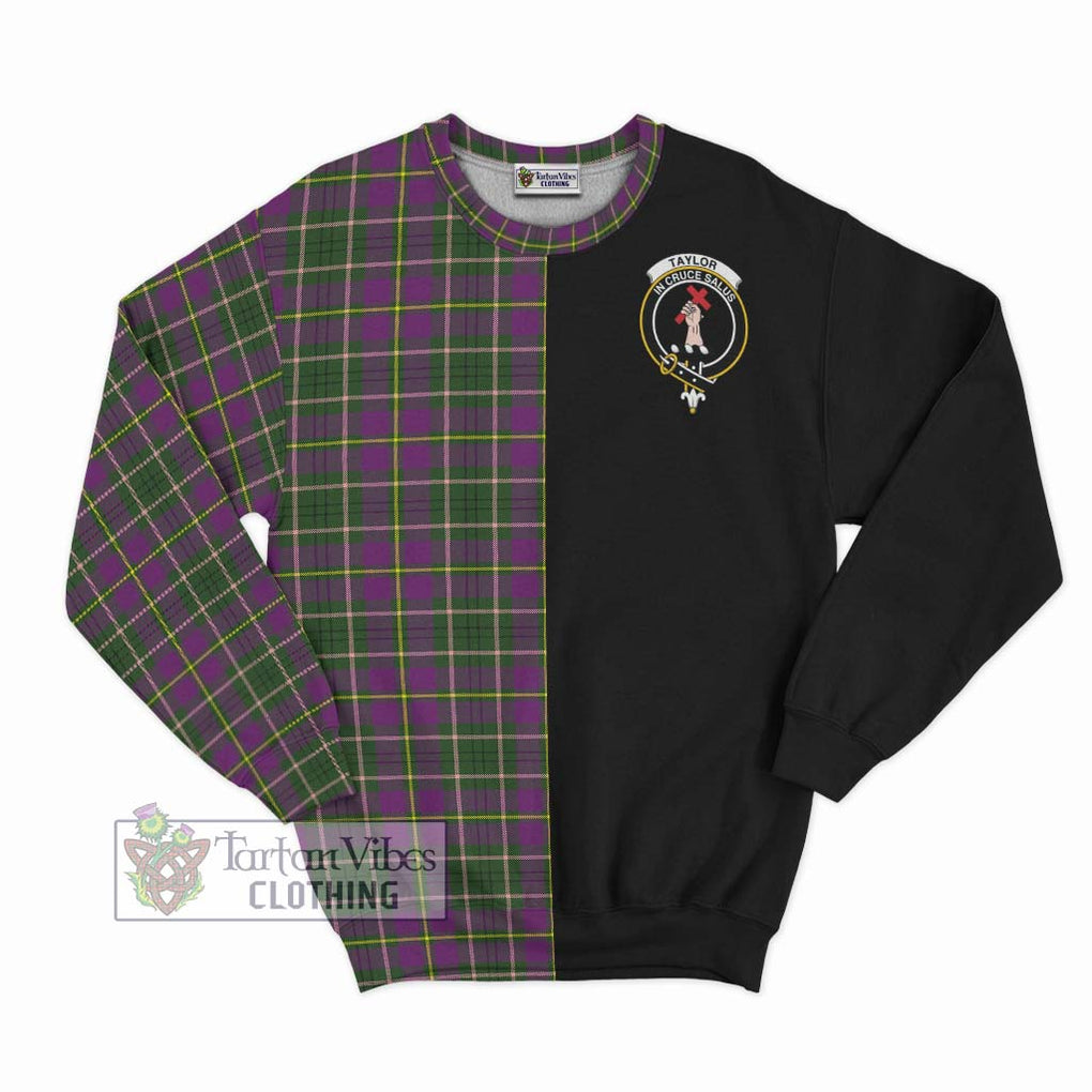 Taylor (Tailylour) Tartan Sweatshirt with Family Crest and Half Of Me Style - Tartanvibesclothing Shop