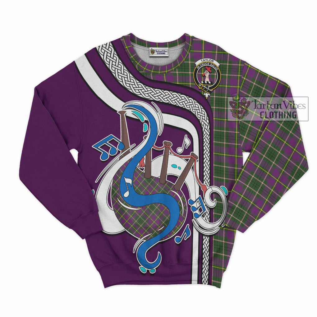 Tartan Vibes Clothing Taylor Tartan Sweatshirt with Epic Bagpipe Style