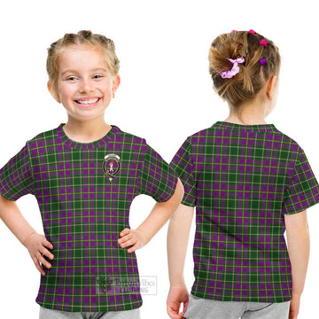 Taylor (Tailylour) Tartan Kid T-Shirt with Family Crest