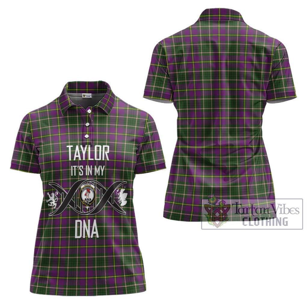 Taylor (Tailylour) Tartan Women's Polo Shirt with Family Crest DNA In Me Style - Tartanvibesclothing Shop