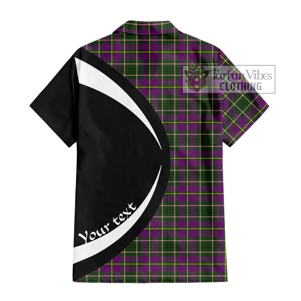 Taylor (Tailylour) Tartan Short Sleeve Button Up with Family Crest Circle Style - Tartan Vibes Clothing