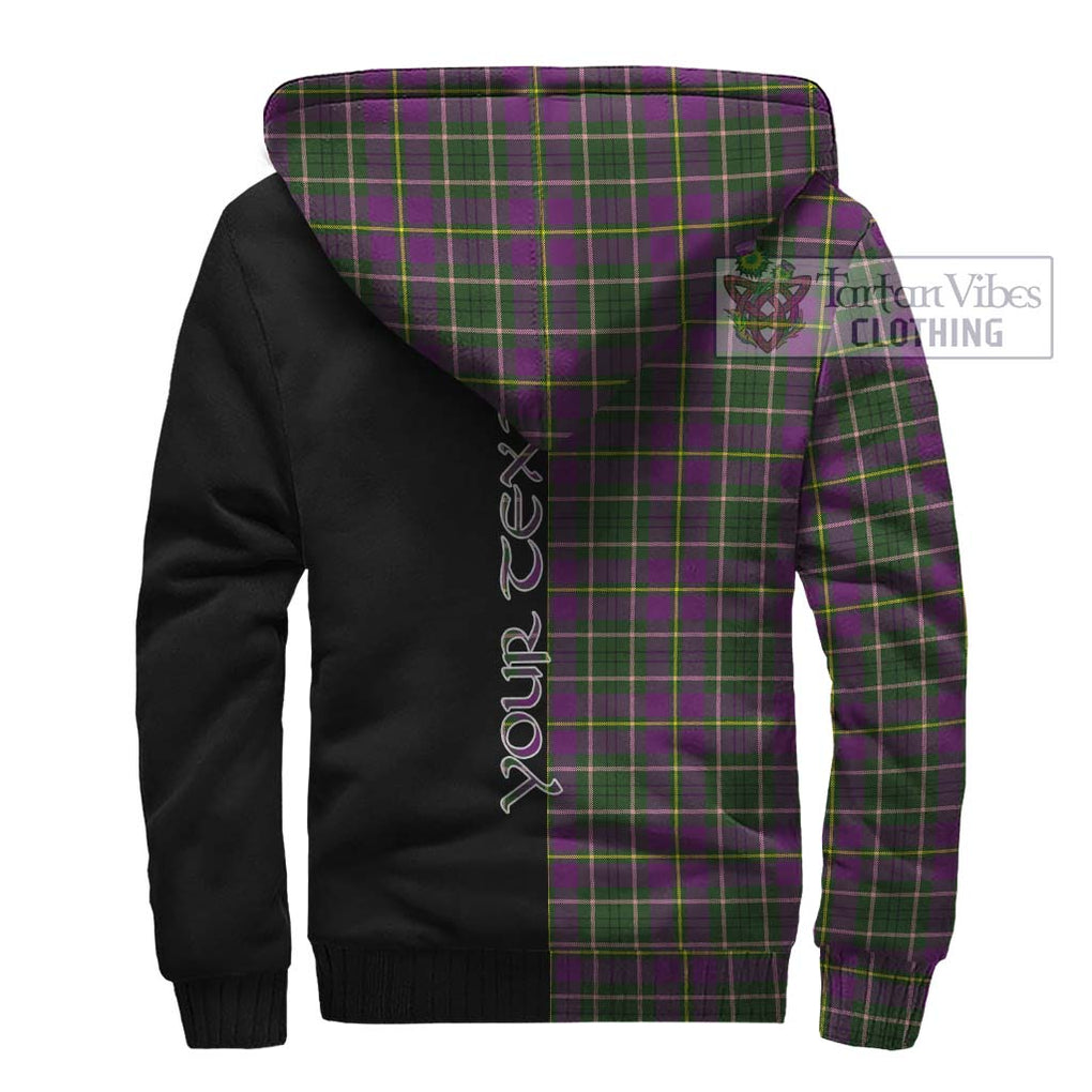 Taylor (Tailylour) Tartan Sherpa Hoodie with Family Crest and Half Of Me Style - Tartanvibesclothing Shop