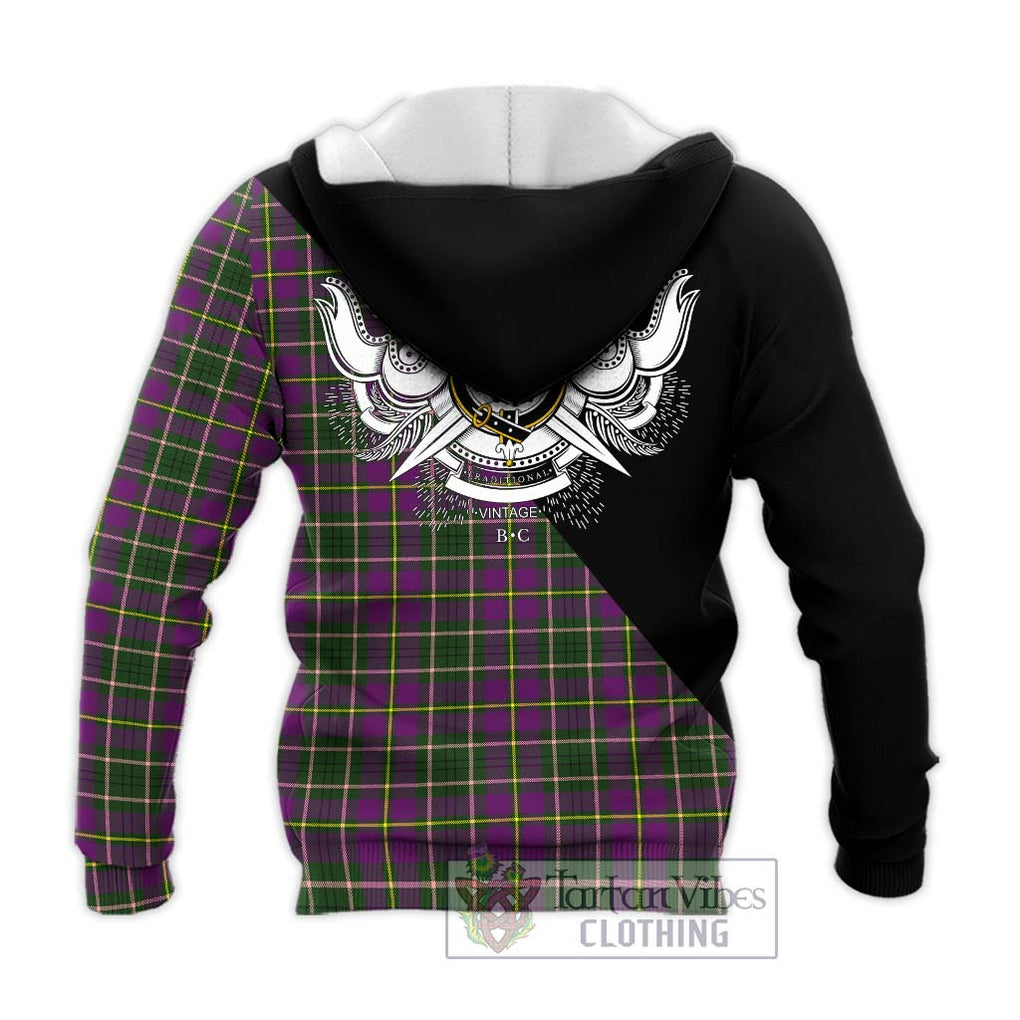 Taylor (Tailylour) Tartan Knitted Hoodie with Family Crest and Military Logo Style - Tartanvibesclothing Shop