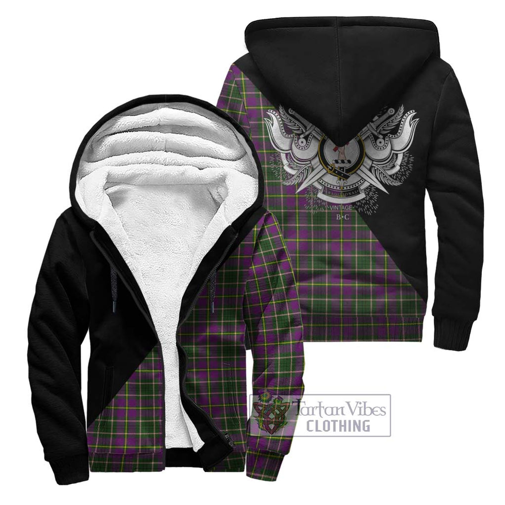 Taylor (Tailylour) Tartan Sherpa Hoodie with Family Crest and Military Logo Style Unisex - Tartanvibesclothing Shop