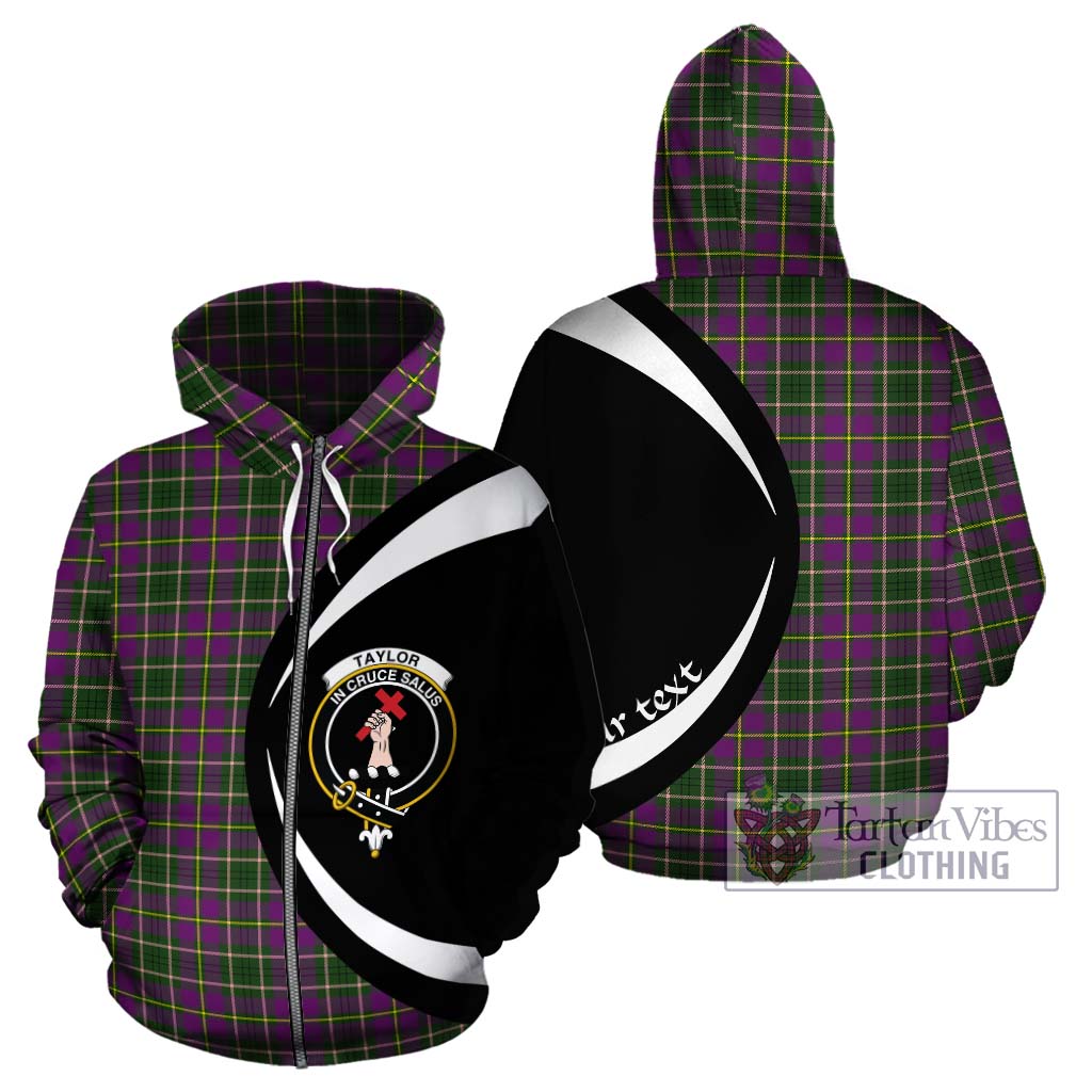 Taylor (Tailylour) Tartan Hoodie with Family Crest Circle Style - Tartan Vibes Clothing