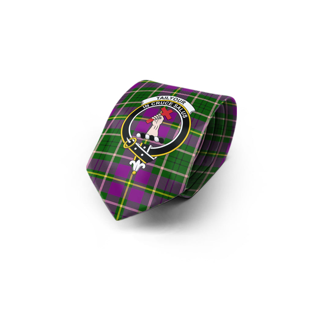 Taylor (Tailylour) Tartan Classic Necktie with Family Crest - Tartan Vibes Clothing