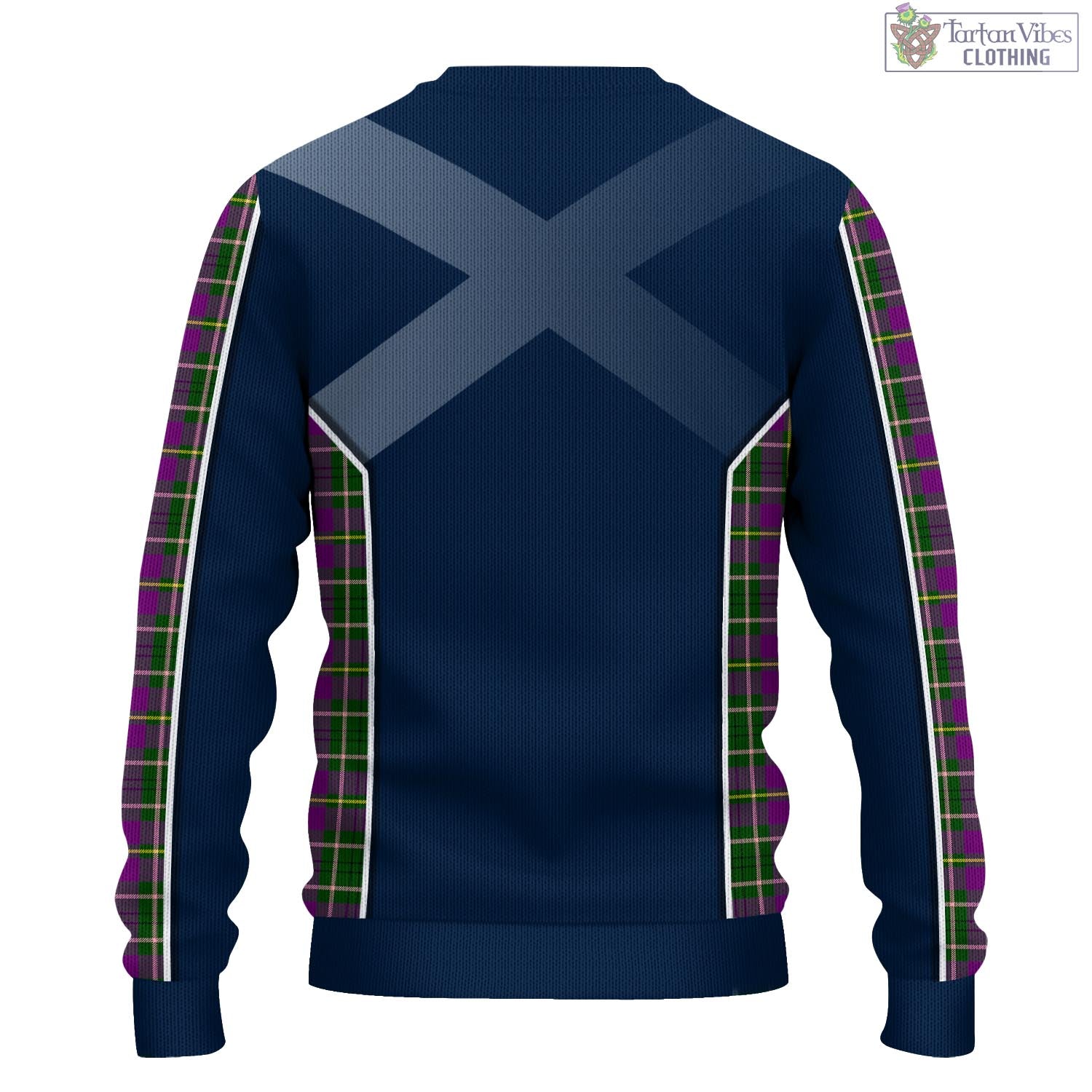 Tartan Vibes Clothing Taylor Tartan Knitted Sweatshirt with Family Crest and Scottish Thistle Vibes Sport Style