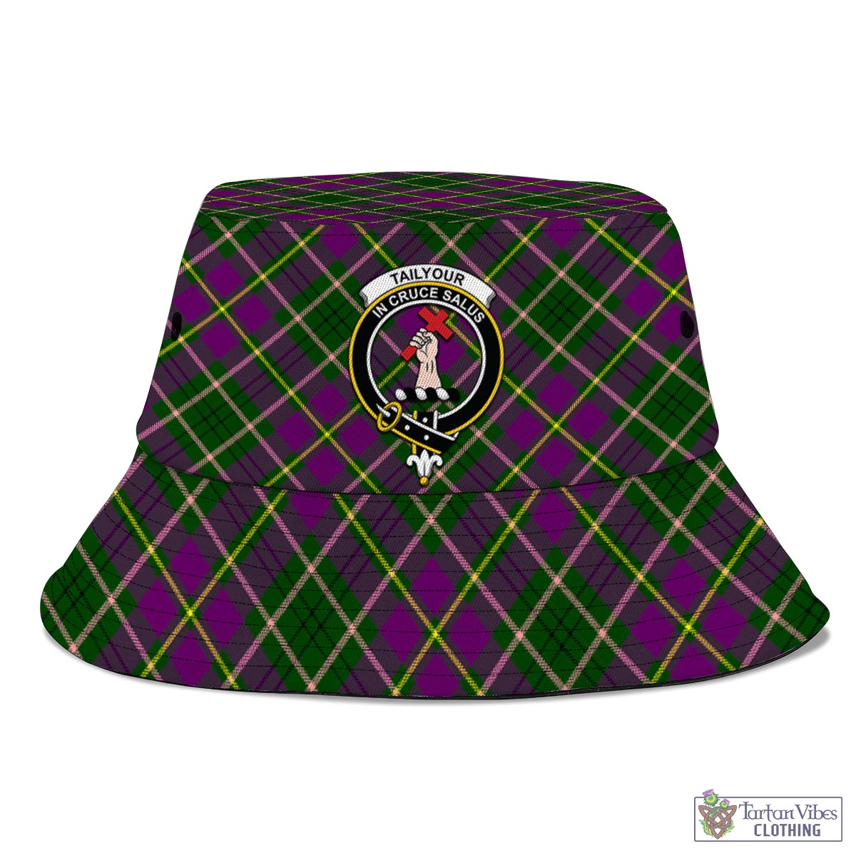 Tartan Vibes Clothing Taylor Tartan Bucket Hat with Family Crest