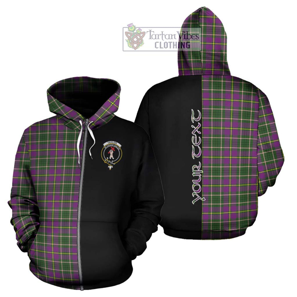 Taylor (Tailylour) Tartan Hoodie with Family Crest and Half Of Me Style - Tartanvibesclothing Shop