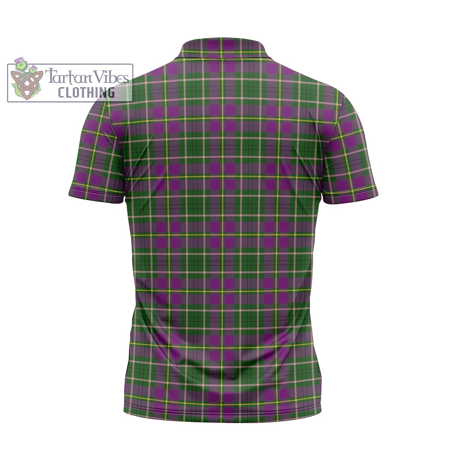 Tartan Vibes Clothing Taylor Tartan Zipper Polo Shirt with Family Crest