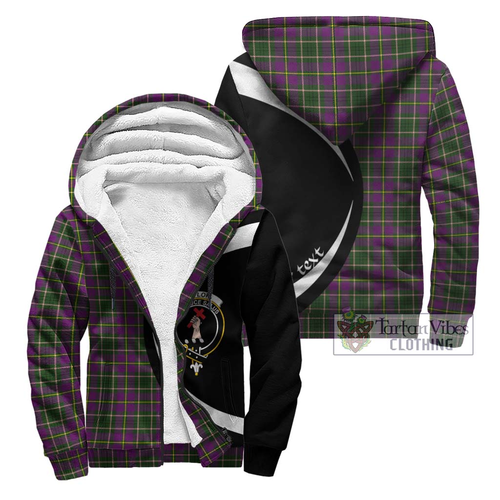 Taylor (Tailylour) Tartan Sherpa Hoodie with Family Crest Circle Style Unisex - Tartan Vibes Clothing