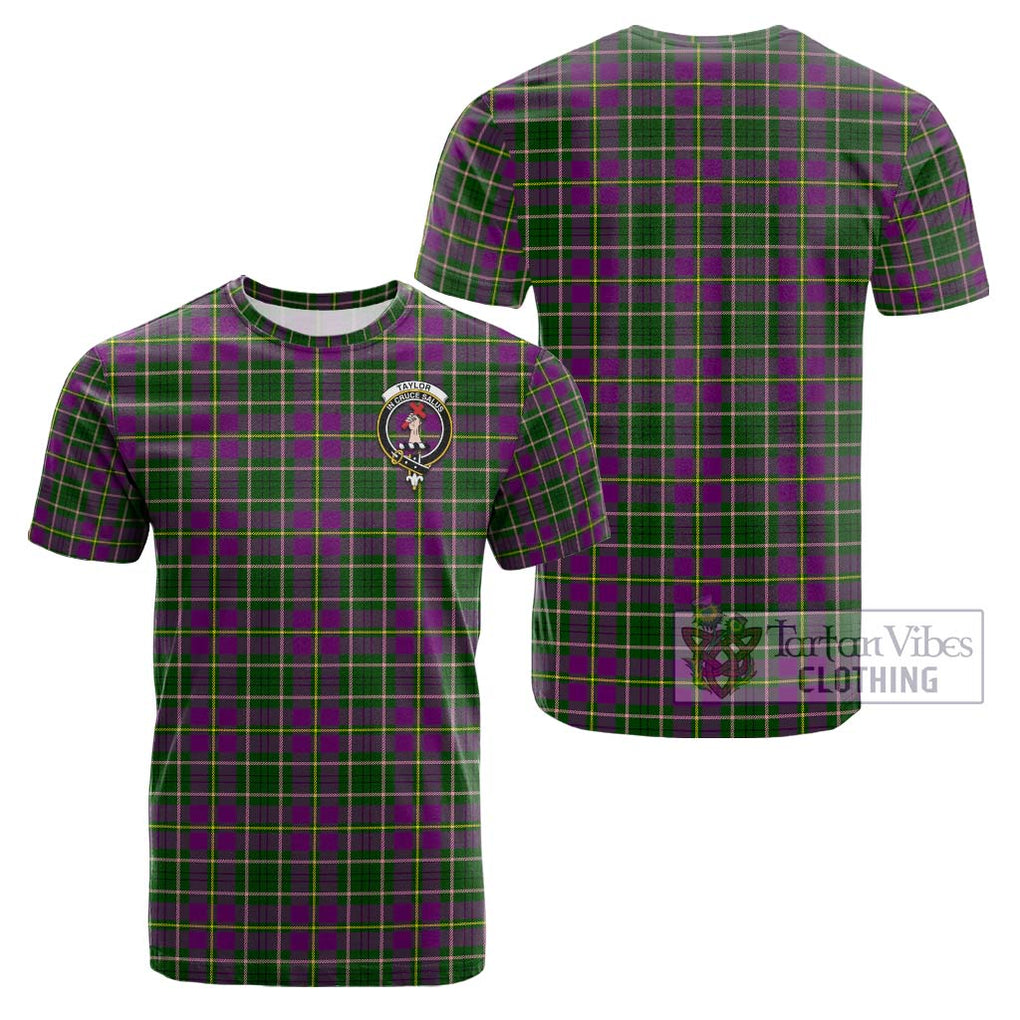 Taylor (Tailylour) Tartan Cotton T-Shirt with Family Crest Kid's Shirt - Tartanvibesclothing Shop