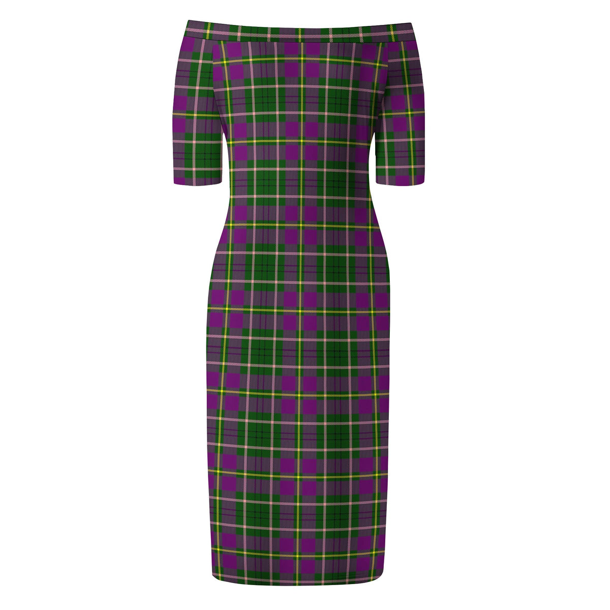 Taylor (Tailyour) Tartan Off Shoulder Lady Dress - Tartan Vibes Clothing