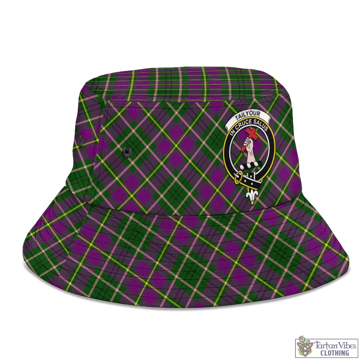 Tartan Vibes Clothing Taylor Tartan Bucket Hat with Family Crest