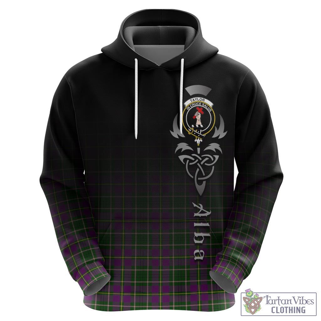 Tartan Vibes Clothing Taylor Tartan Hoodie Featuring Alba Gu Brath Family Crest Celtic Inspired