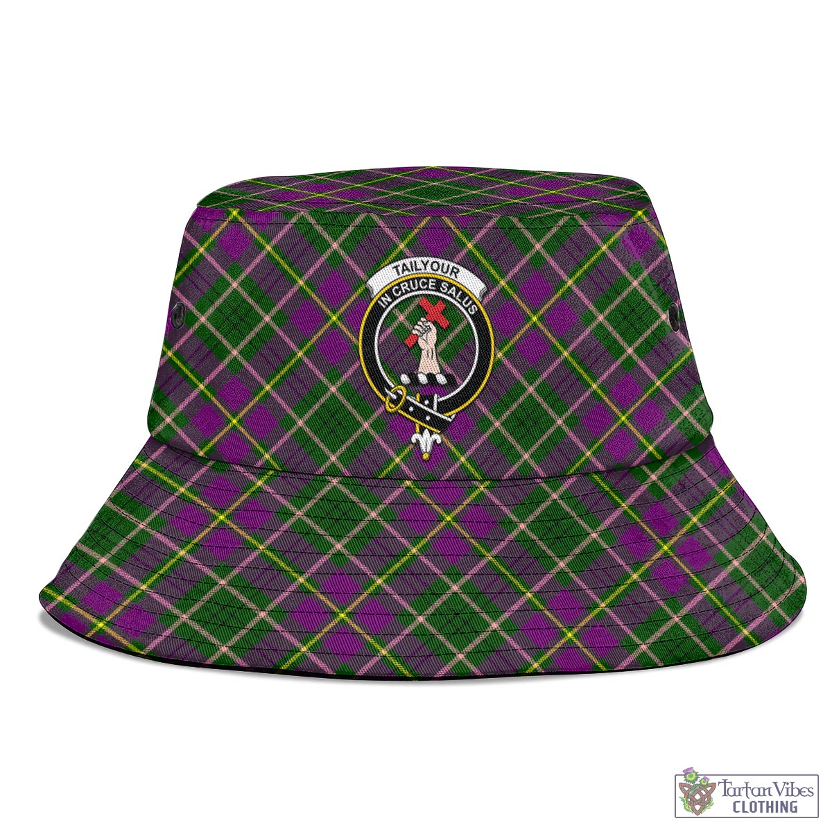 Tartan Vibes Clothing Taylor Tartan Bucket Hat with Family Crest