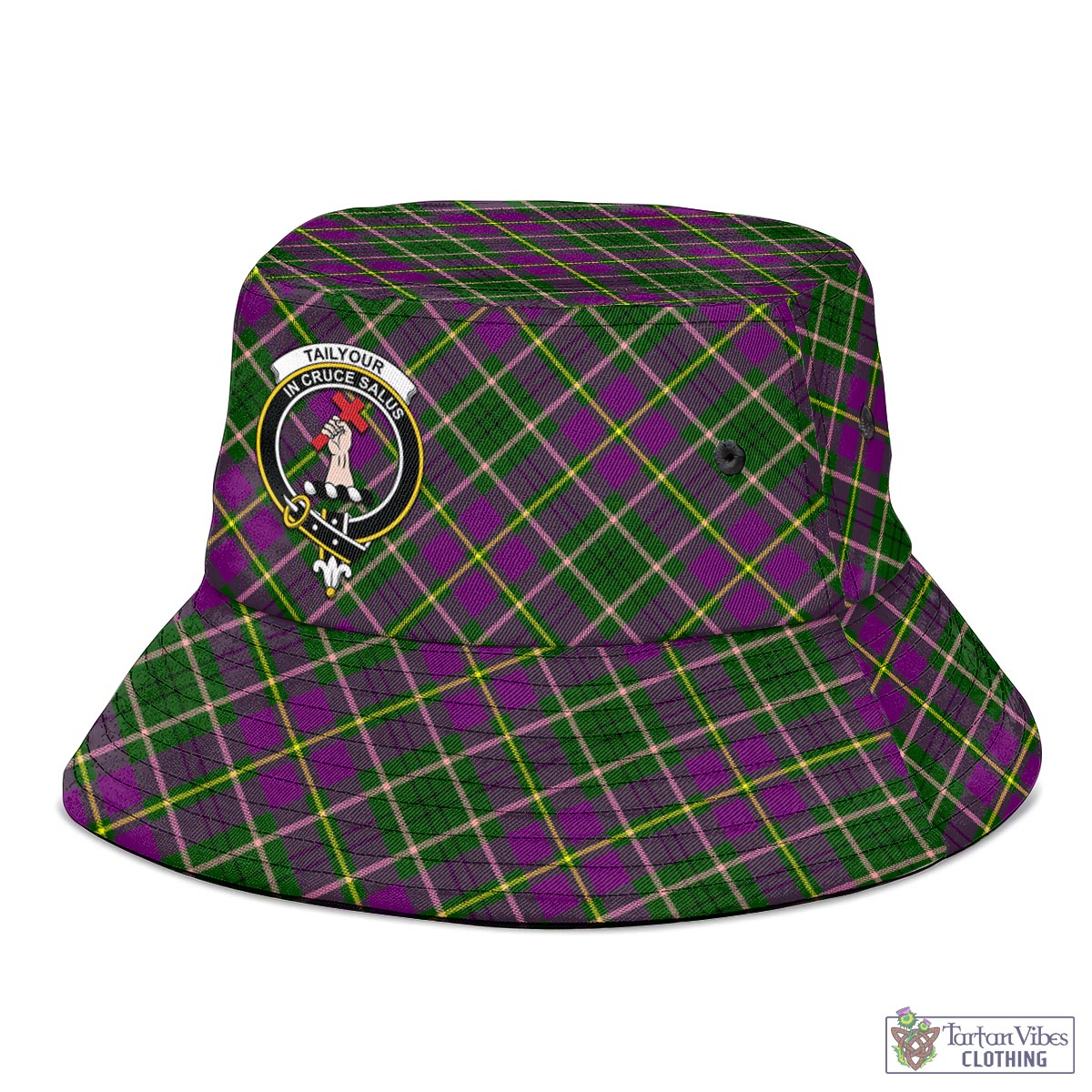 Tartan Vibes Clothing Taylor Tartan Bucket Hat with Family Crest