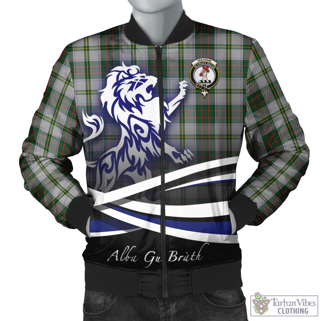 Tartan Vibes Clothing Taylor Dress Tartan Bomber Jacket with Alba Gu Brath Regal Lion Emblem