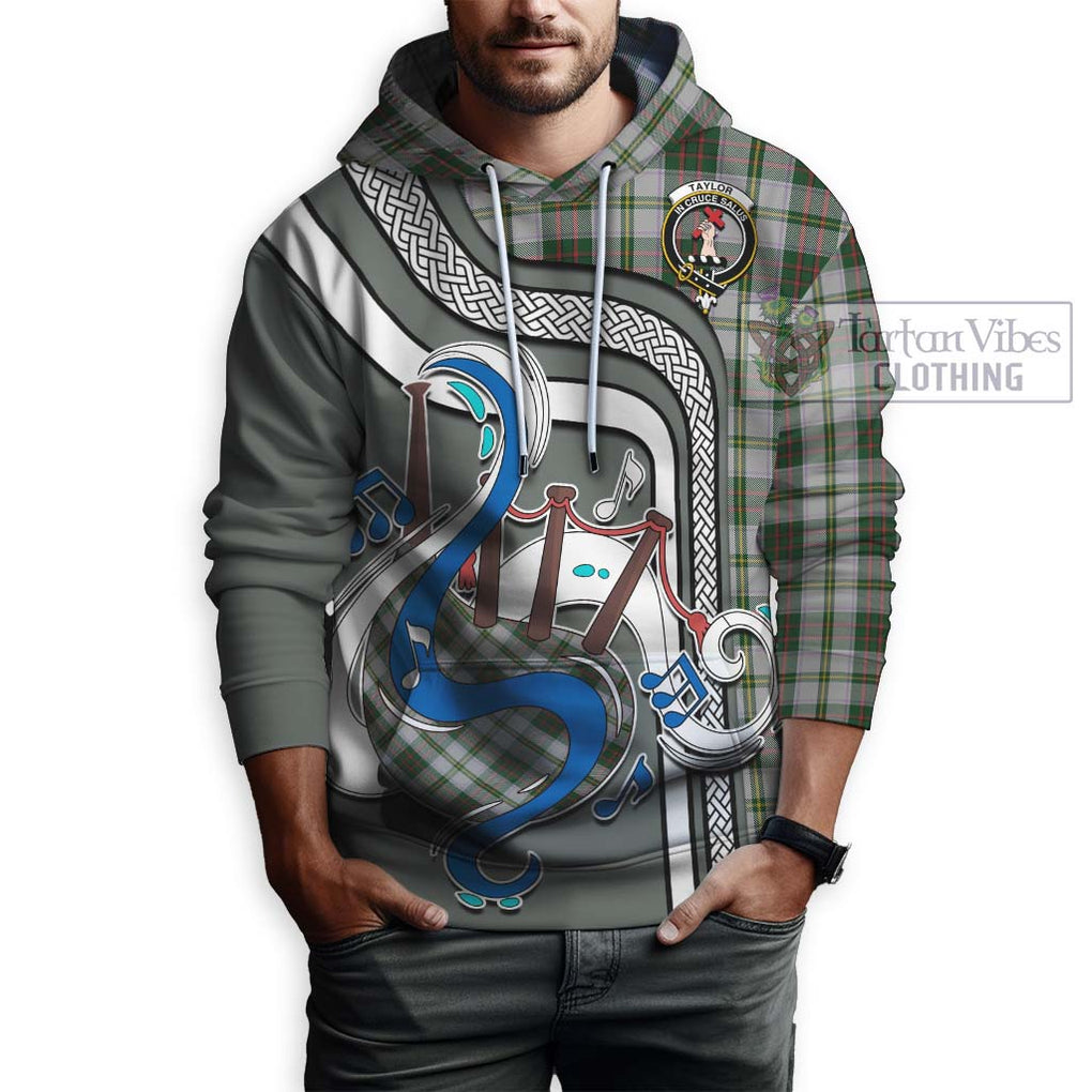 Taylor Dress Tartan Hoodie with Epic Bagpipe Style Zip Hoodie - Tartanvibesclothing Shop