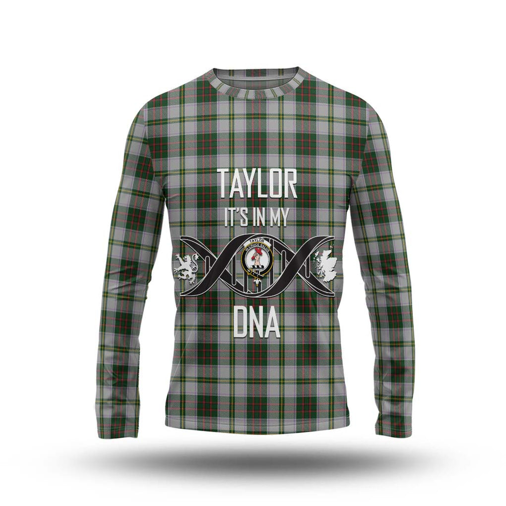 Taylor Dress Tartan Long Sleeve T-Shirt with Family Crest DNA In Me Style Unisex - Tartanvibesclothing Shop