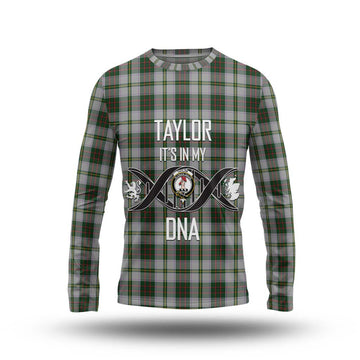 Taylor Dress Tartan Long Sleeve T-Shirt with Family Crest DNA In Me Style