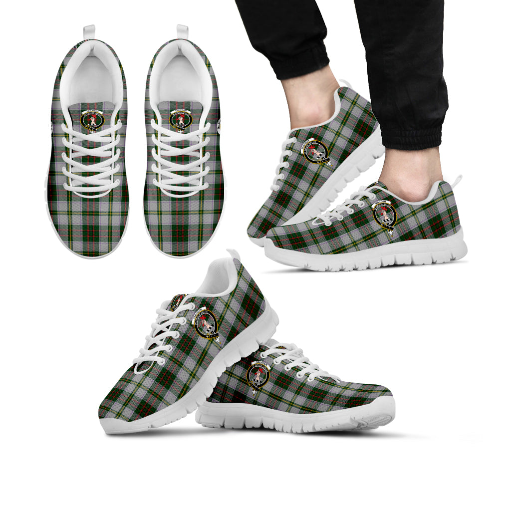 Taylor Dress Tartan Sneakers with Family Crest Kid's Sneakers - Tartan Vibes Clothing