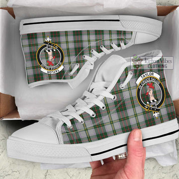 Taylor Dress Tartan High Top Shoes with Family Crest