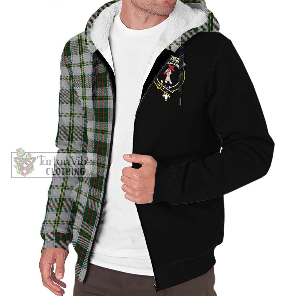 Taylor Dress Tartan Sherpa Hoodie with Family Crest and Half Of Me Style Unisex S - Tartanvibesclothing Shop