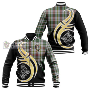 Taylor Dress Tartan Baseball Jacket with Family Crest and Celtic Symbol Style