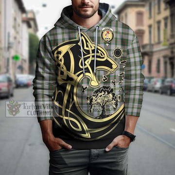 Taylor Dress Tartan Hoodie with Family Crest Celtic Wolf Style