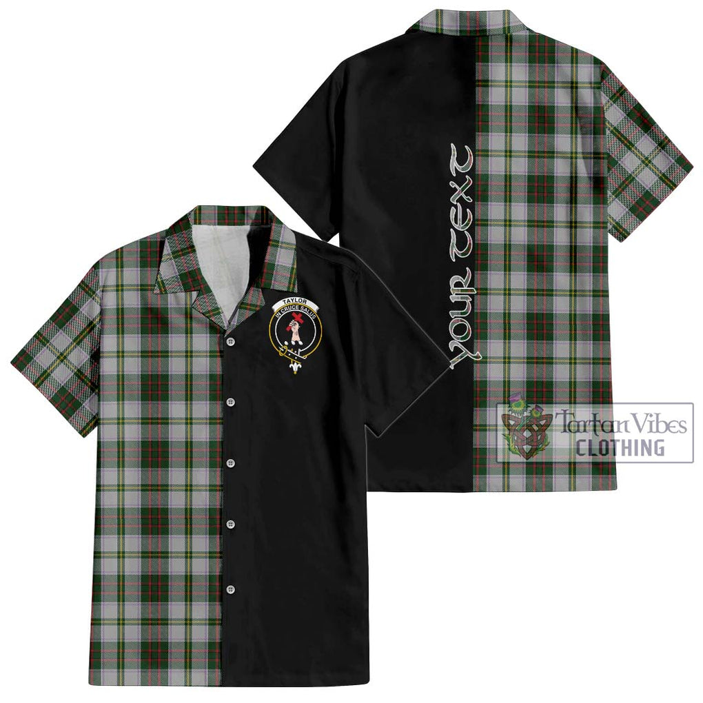 Taylor Dress Tartan Short Sleeve Button Shirt with Family Crest and Half Of Me Style Kid - Tartanvibesclothing Shop