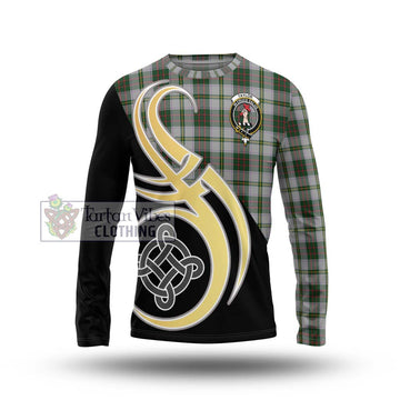 Taylor Dress Tartan Long Sleeve T-Shirt with Family Crest and Celtic Symbol Style